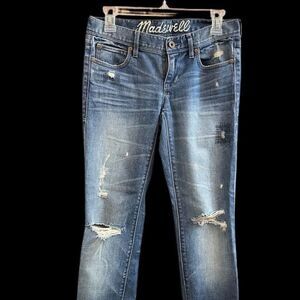 Madewell Destroyed Rail Straight Denim Jeans